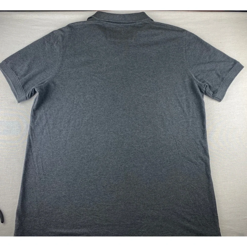 Banana Republic Mens XL Elephant Pique Polo Shirt Charcoal Heather Gray - Picture 7 of 7